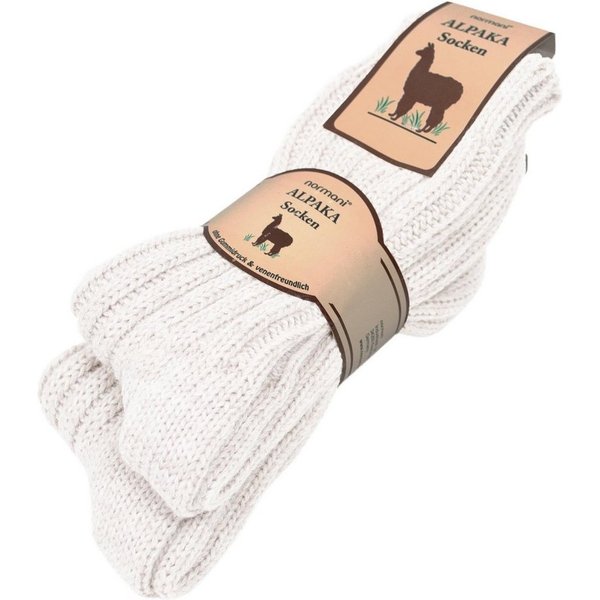 normani Thermosocken 2 Paar Alpaka-Socken (Set, 2 Paar) hochwertige Alpaka-Wolle