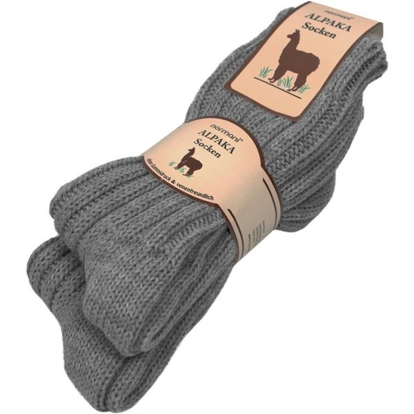 normani Thermosocken 2 Paar Alpaka-Socken (Set, 2 Paar) hochwertige Alpaka-Wolle