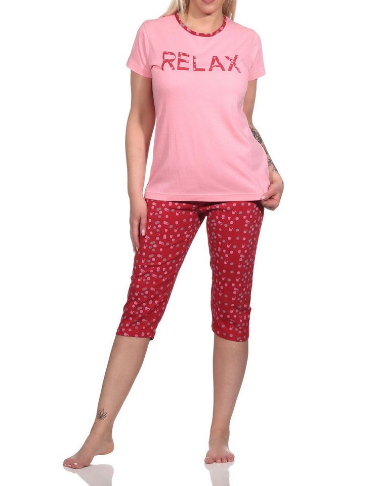 Normann Pyjama Damen Capri Pyjama, Schlafanzug "RELAX" - 122 204 10 757 – Bild 2 von 5