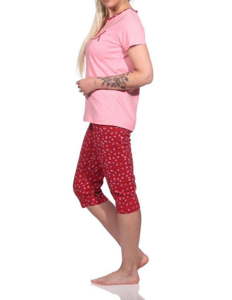 Normann Pyjama Damen Capri Pyjama, Schlafanzug "RELAX" - 122 204 10 757 – Bild 3 von 5