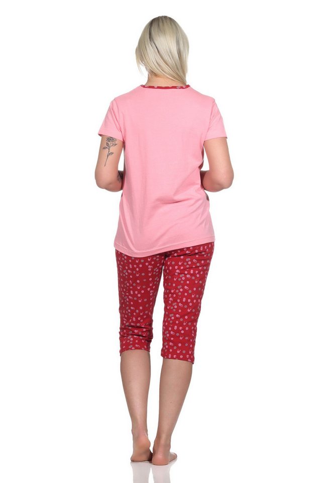 Normann Pyjama Damen Capri Pyjama, Schlafanzug "RELAX" - 122 204 10 757 – Bild 4 von 5