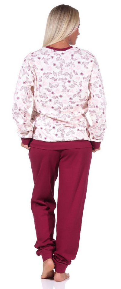 Normann Pyjama Damen Interlock Pyjama lang mit Bündchen - auch in Übergrößen – Bild 3 von 5