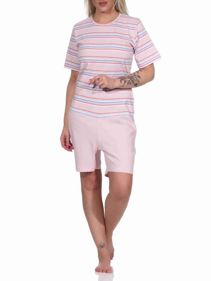 Normann Pyjama Damen Pflegeoverall kurzarm mit Reißverschluss am Rücken und am Bein – Bild 4 von 5