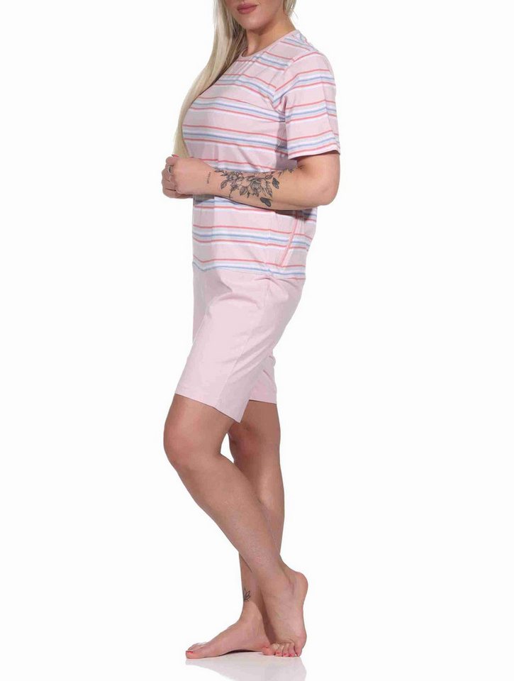 Normann Pyjama Damen Pflegeoverall kurzarm mit Reißverschluss am Rücken und am Bein – Bild 5 von 5