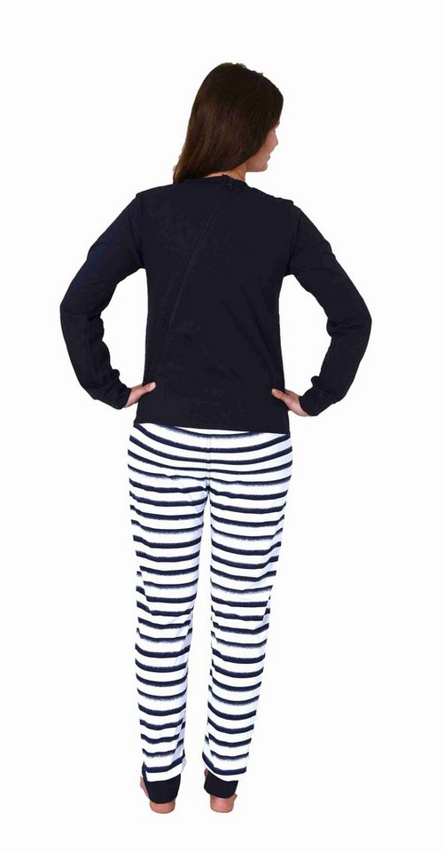 Normann Pyjama Damen Pflegeoverall langarm mit Reißverschluss am Rücken + Bein – Bild 3 von 5