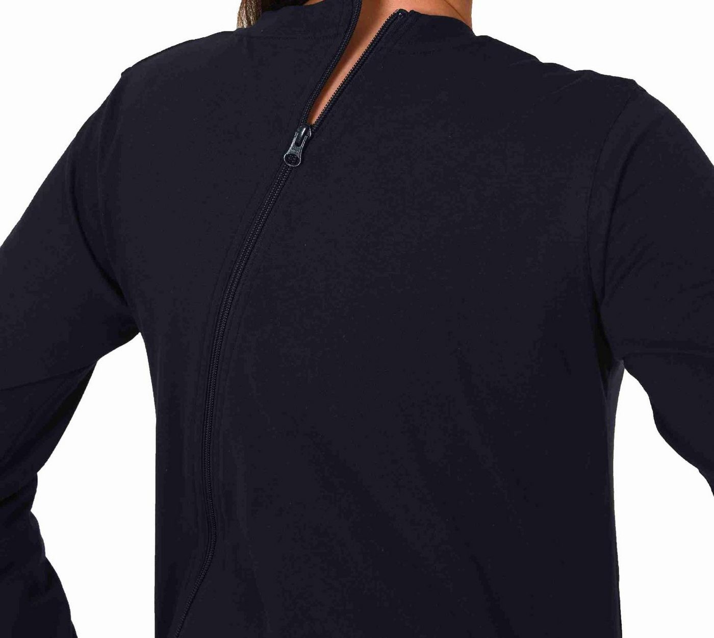 Normann Pyjama Damen Pflegeoverall langarm mit Reißverschluss am Rücken + Bein – Bild 4 von 5