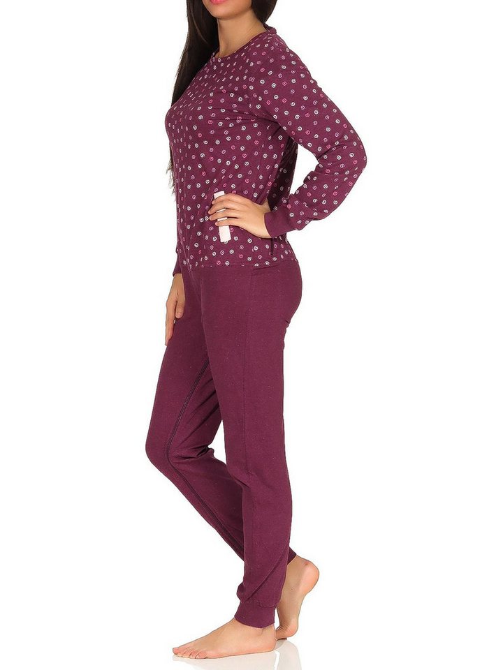Normann Pyjama Damen Pflegeoverall langarm mit Reißverschluss am Rücken und am Bein – Bild 2 von 5