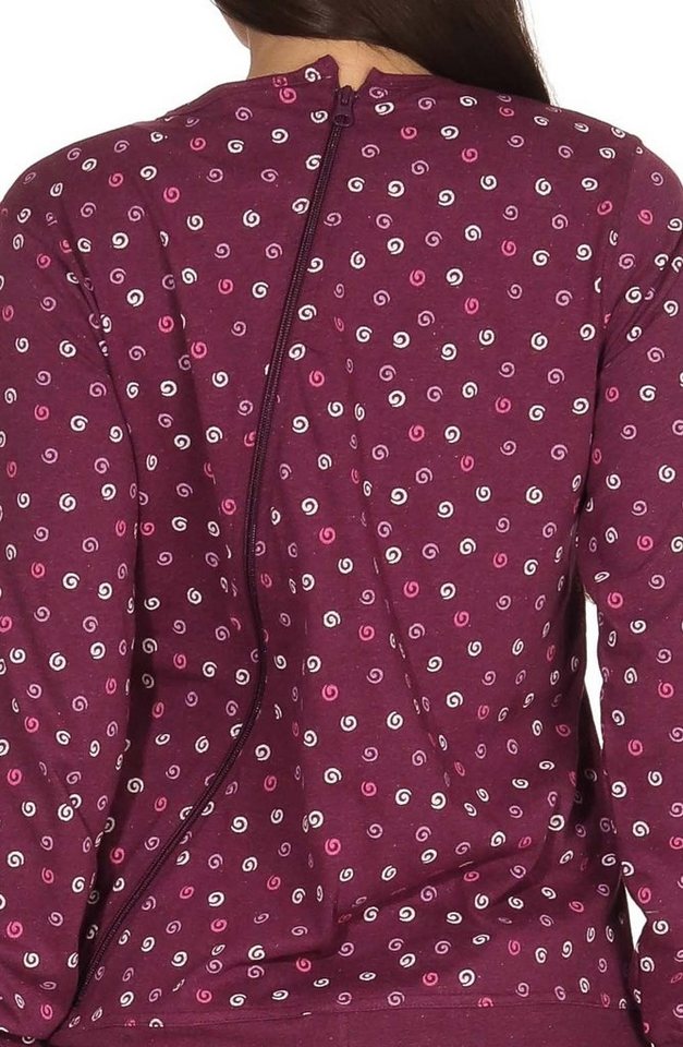 Normann Pyjama Damen Pflegeoverall langarm mit Reißverschluss am Rücken und am Bein – Bild 3 von 5