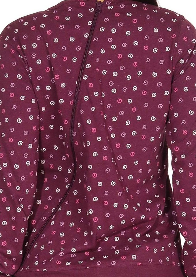Normann Pyjama Damen Pflegeoverall langarm mit Reißverschluss am Rücken und am Bein – Bild 4 von 5