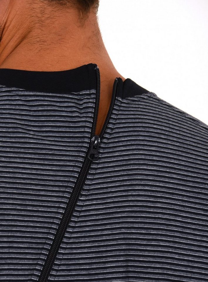 Normann Pyjama Herren Pflegeoverall kurzarm mit Reissverschluss am Rücken und Bein – Bild 4 von 4