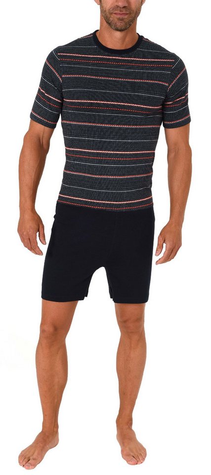 Normann Pyjama Herren Pflegeoverall kurzarm mit Reißverschluss am Rücken & Bein – Bild 2 von 5