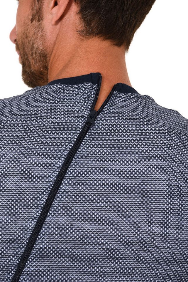 Normann Pyjama Herren Pflegeoverall kurzarm mit Reißverschluss an Rücken und Bein – Bild 5 von 5