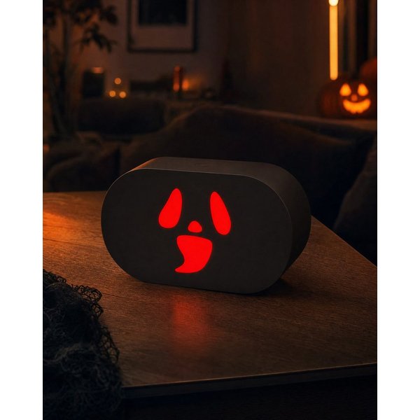 Northpoint Dekofigur Spooky Soundbox mit Gruselgeräuschen rote LEDs Akku & Sensor