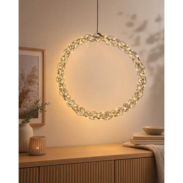 Northpoint Dekokranz XXL LED Lichtkranz 50cm 1000 LEDs Timer IP44