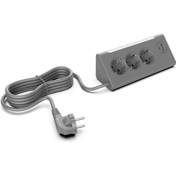 Northpoint Northpoint Ecksteckdosenleiste LED USB USB-C 3 Steckdosen Smarte Dreifach-Steckdosenleiste