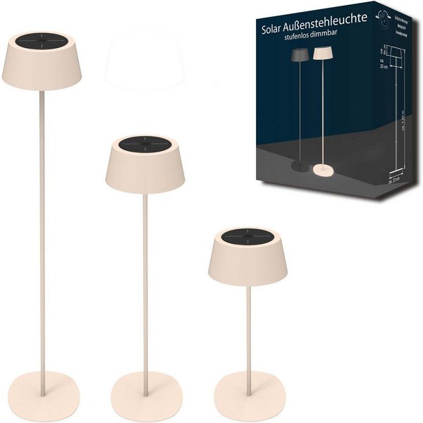 Northpoint LED Außen-Stehlampe LED Solar Stehleuchte Stehlampe dimmbar Dämmerungssensor