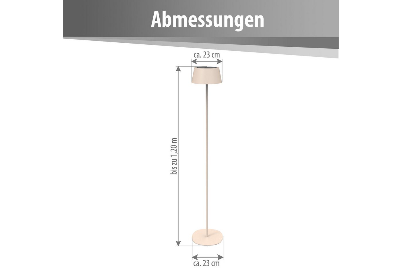 Northpoint LED Außen-Stehlampe LED Solar Stehleuchte Stehlampe dimmbar Dämmerungssensor – Bild 2 von 5