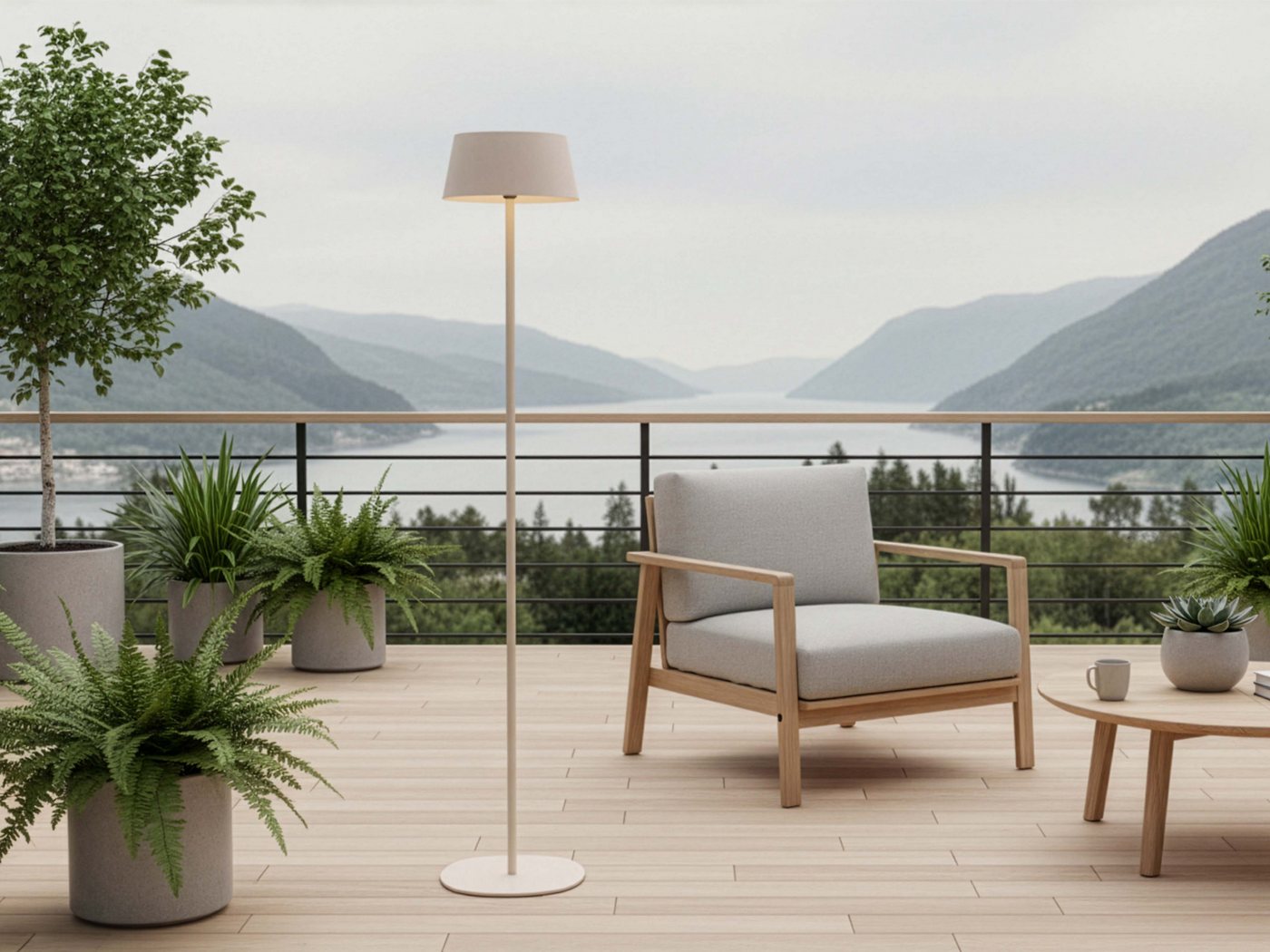Northpoint LED Außen-Stehlampe LED Solar Stehleuchte Stehlampe dimmbar Dämmerungssensor – Bild 4 von 5