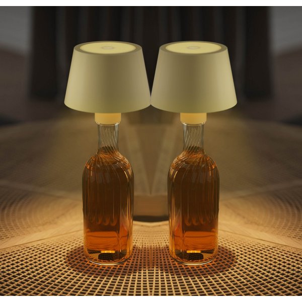 Northpoint LED Außen-Tischleuchte Flaschenlampe mit Touchsensor & Akku Dimmbar