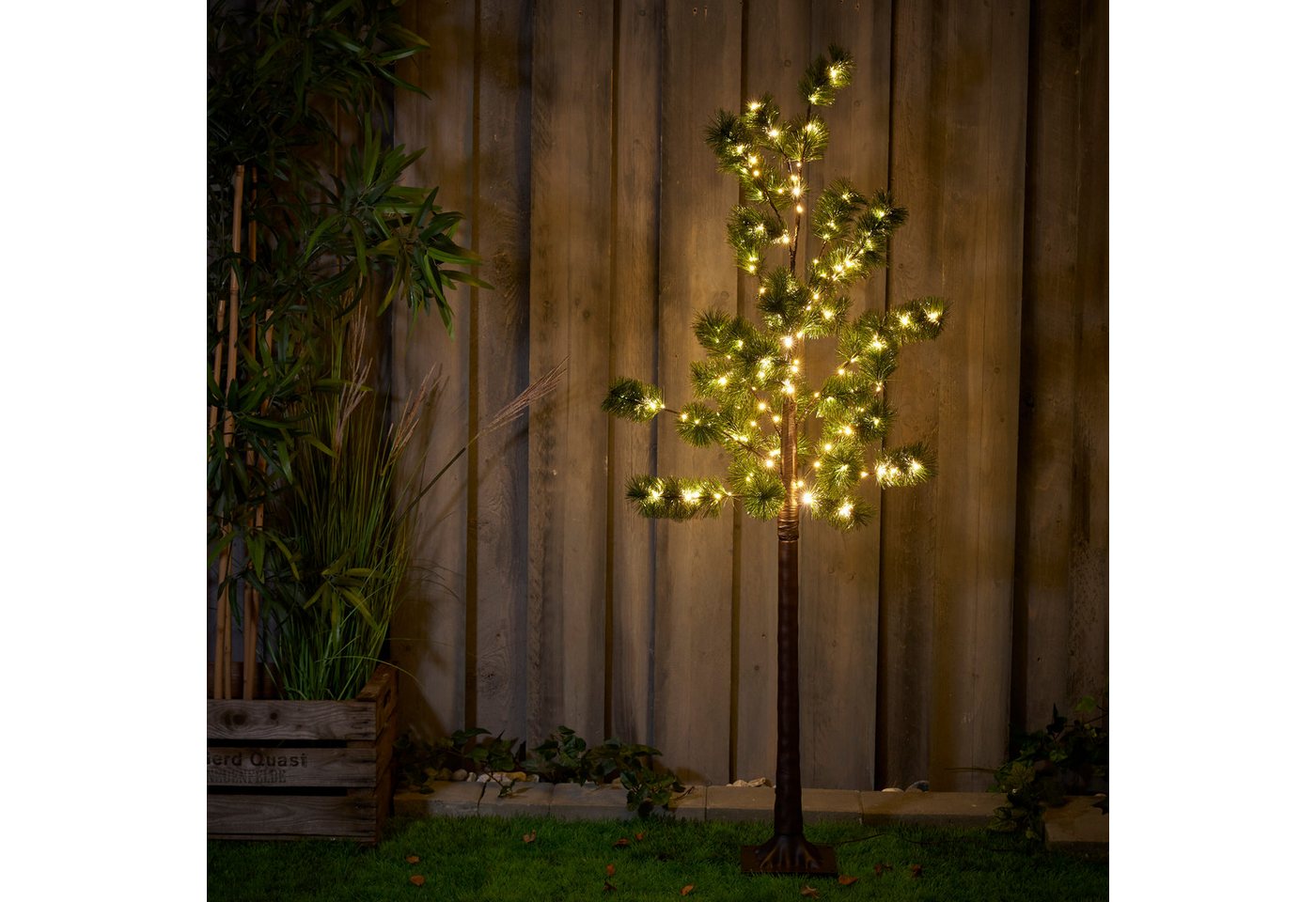 Northpoint LED Baum Tannenbaum Nadelbaum Braun 3,6W 150 LEDs 150cm hoch – Bild 3 von 5