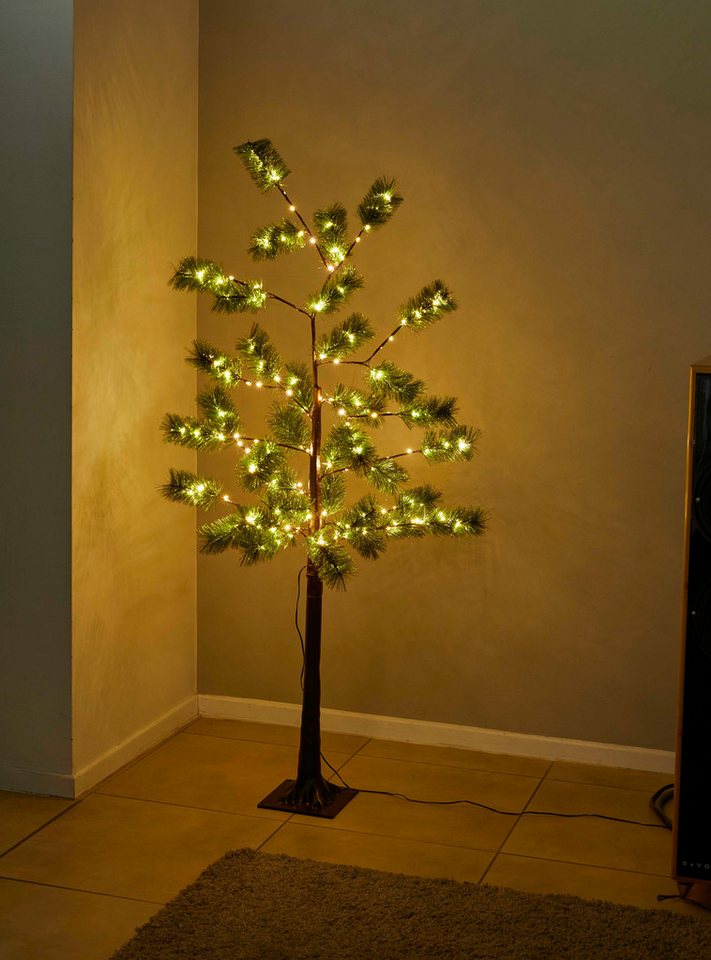 Northpoint LED Baum Tannenbaum Nadelbaum Braun 3,6W 150 LEDs 150cm hoch – Bild 4 von 5