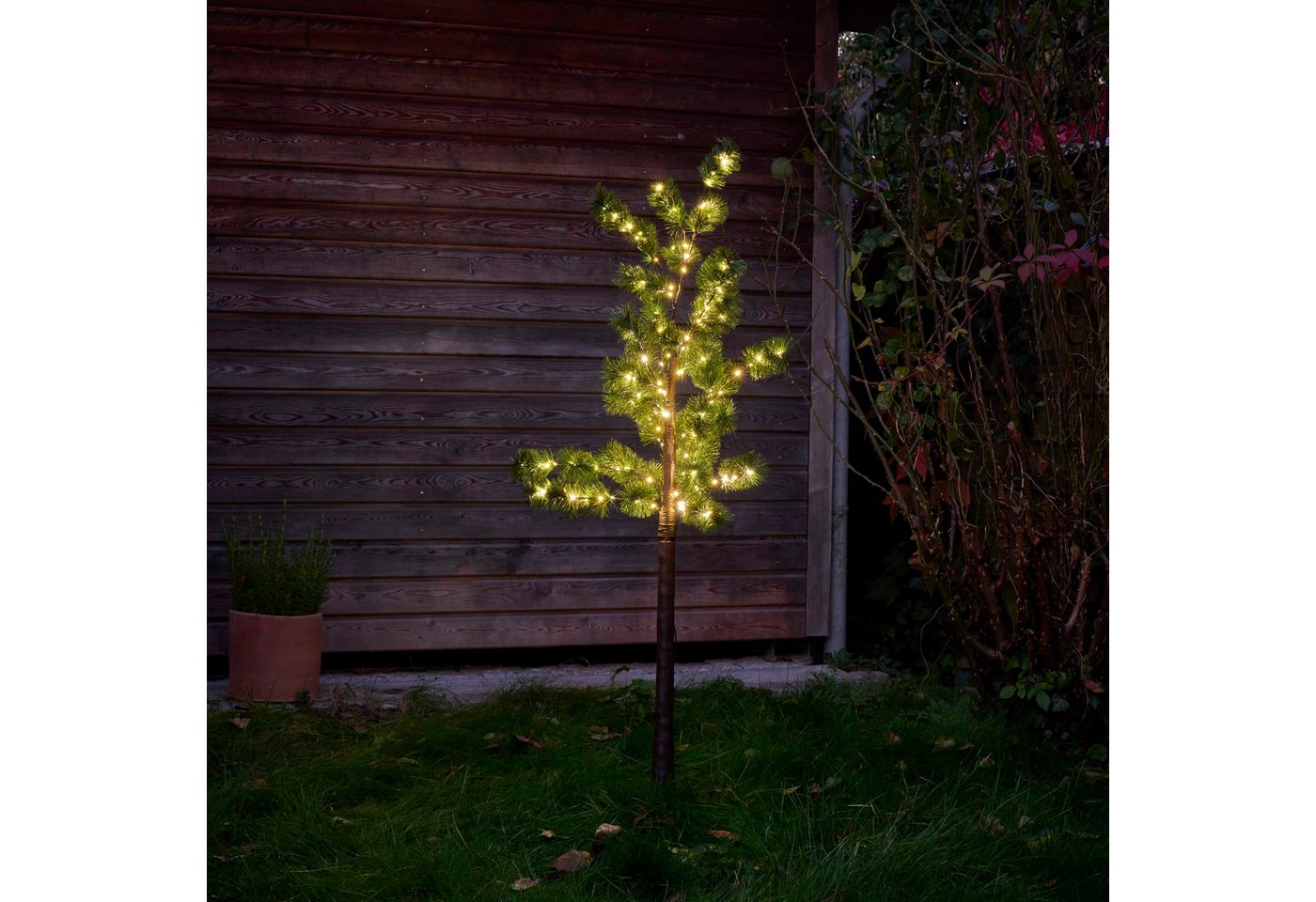 Northpoint LED Baum Tannenbaum Nadelbaum Braun 3,6W 150 LEDs 150cm hoch – Bild 5 von 5