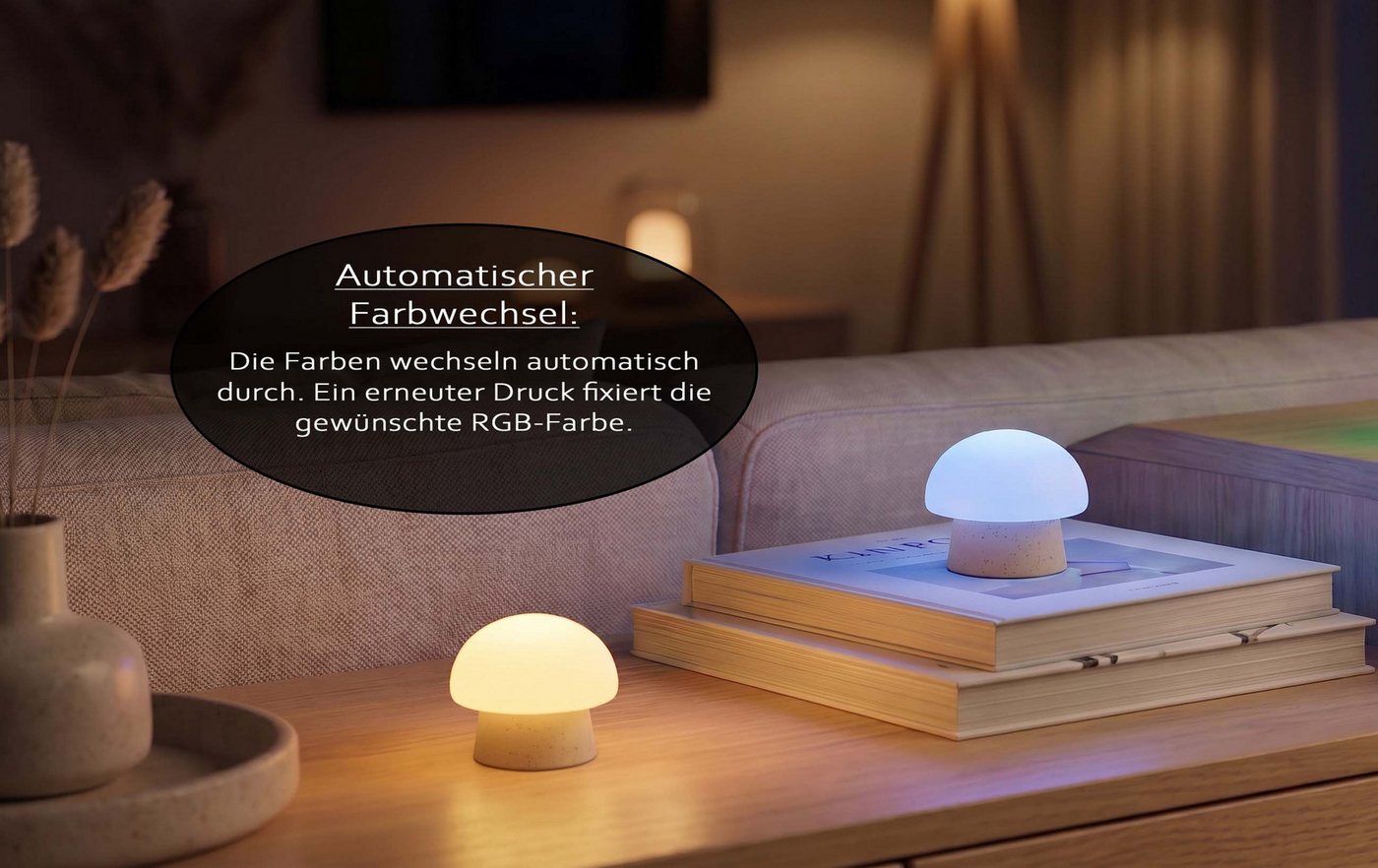 Northpoint LED Dekolicht Mushroom Lounge Lights LED-Pilzleuchten USB-C IP44 – Bild 5 von 5