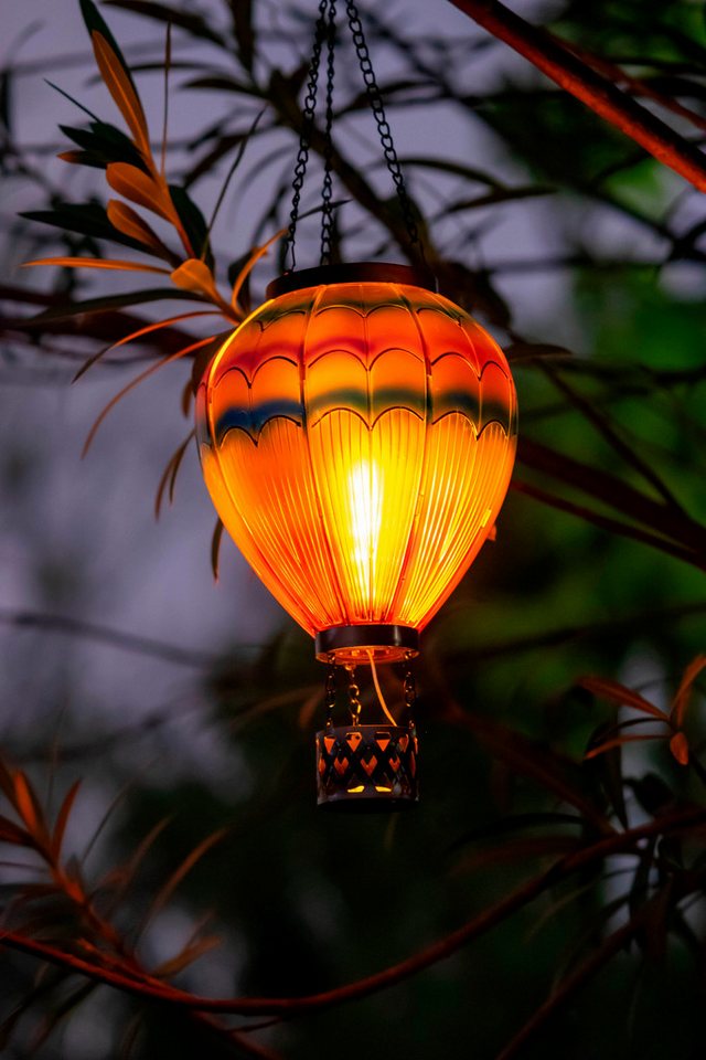Northpoint LED Gartenleuchte Heißluftballon Windlicht Außenbereich Garten – Bild 3 von 5