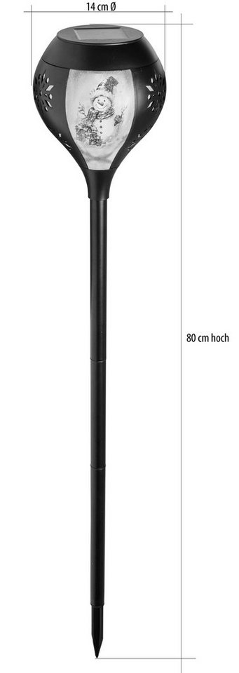 Northpoint LED Gartenleuchte Solar oder Batterie 2in1 Tischleuchte mit Dämmerungssensor – Bild 3 von 3