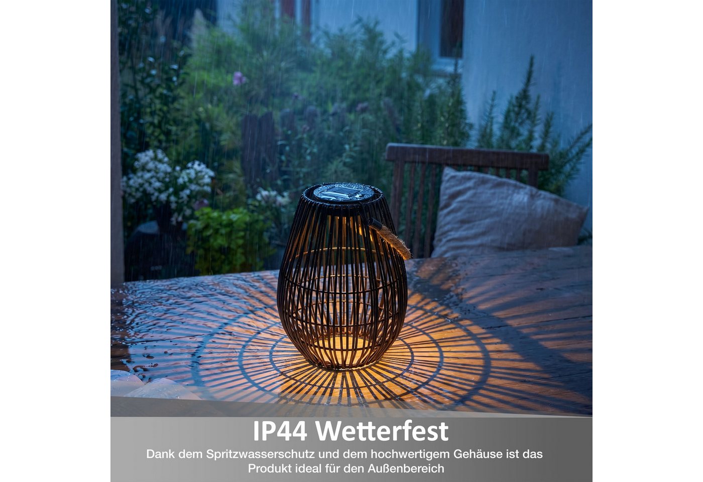 Northpoint LED Laterne Solar LED Laterne mit Farbwechsel für Garten und Balkon – Bild 5 von 5