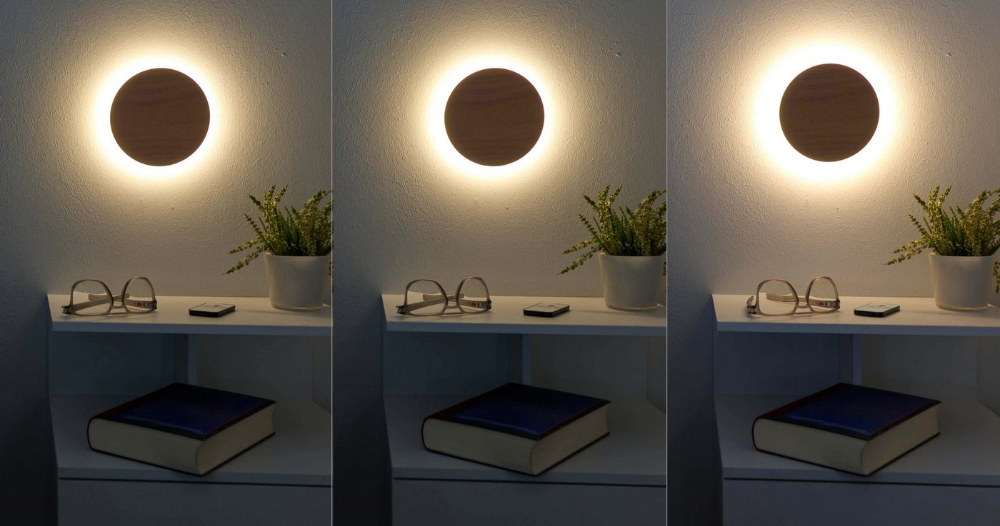Northpoint LED Wandleuchte Indirektes Licht Echtholz, mit Bewegungsmelder – Bild 4 von 5