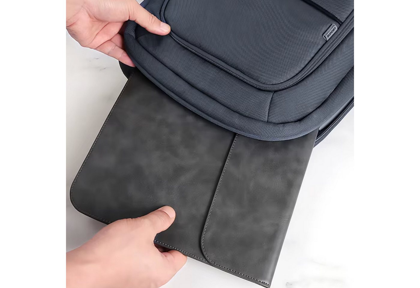 Norvéa Home Laptoptasche Sleeve, Laptophülle für MacBook Air/Pro M4 M3 M2, Laptopsleeve inklusive Zubehörtasche – Bild 4 von 5
