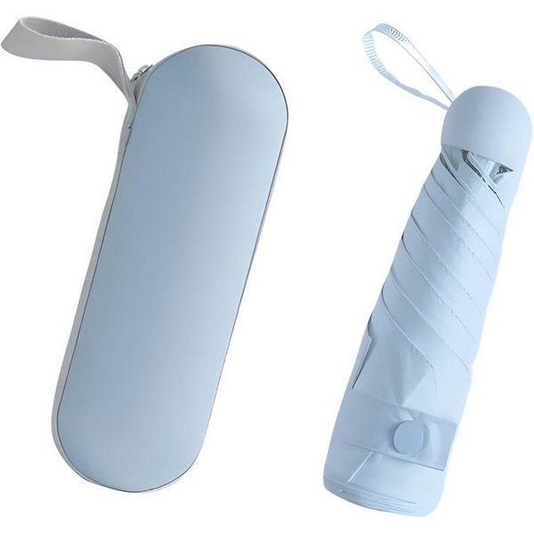 Norvéa Home Taschenregenschirm Mini Regenschirm, kompakter Regenschirm mit Aufbewahrungsbox, kompakter Regenschirm mit Aufbewahrungstasche, ultra leicht