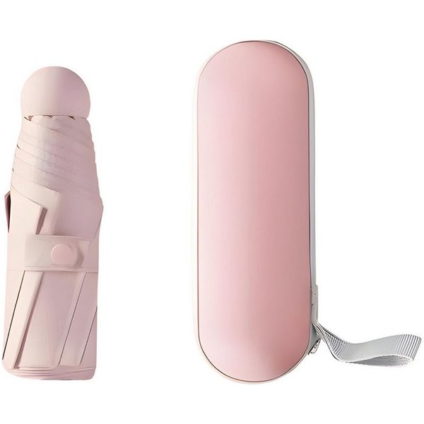 Norvéa Home Taschenregenschirm Mini Regenschirm, kompakter Regenschirm mit Aufbewahrungsbox, kompakter Regenschirm mit Aufbewahrungstasche, ultra leicht