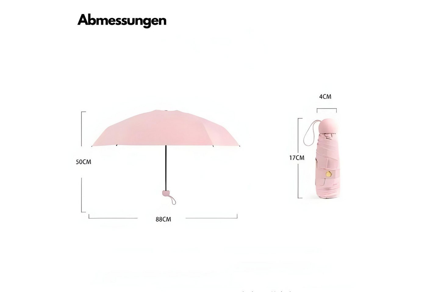 Norvéa Home Taschenregenschirm Mini Regenschirm, kompakter Regenschirm mit Aufbewahrungsbox, kompakter Regenschirm mit Aufbewahrungstasche, ultra leicht – Bild 4 von 4