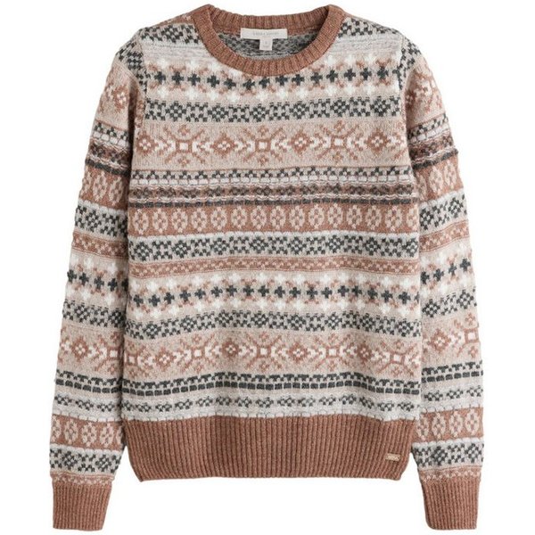 LAURA ASHLEY Norwegerpullover Laura Ashley Rundhalspullover mit Fairisle-Muster (1-tlg)