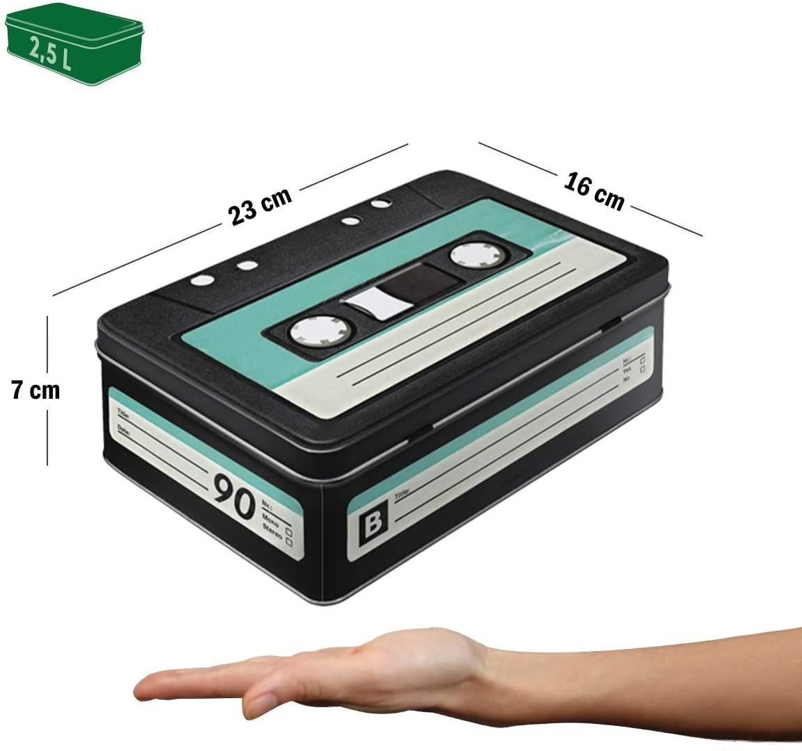 Nostalgic-Art Keksdose Vorratsdose Kaffeedose Frischhaltedose - Retro Cassette – Bild 3 von 5