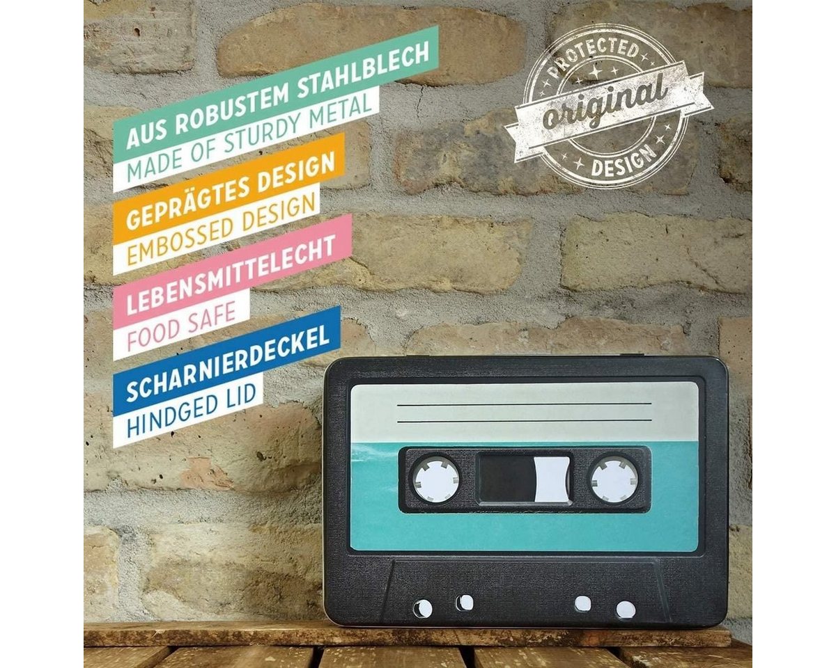 Nostalgic-Art Keksdose Vorratsdose Kaffeedose Frischhaltedose - Retro Cassette – Bild 5 von 5