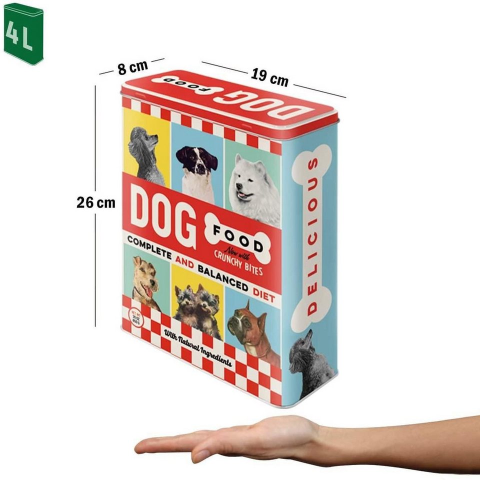 Nostalgic-Art Vorratsdose Metall Vorrats-, Blech-, Kaffee-, Frischhaltedose - Dog Food – Bild 3 von 5
