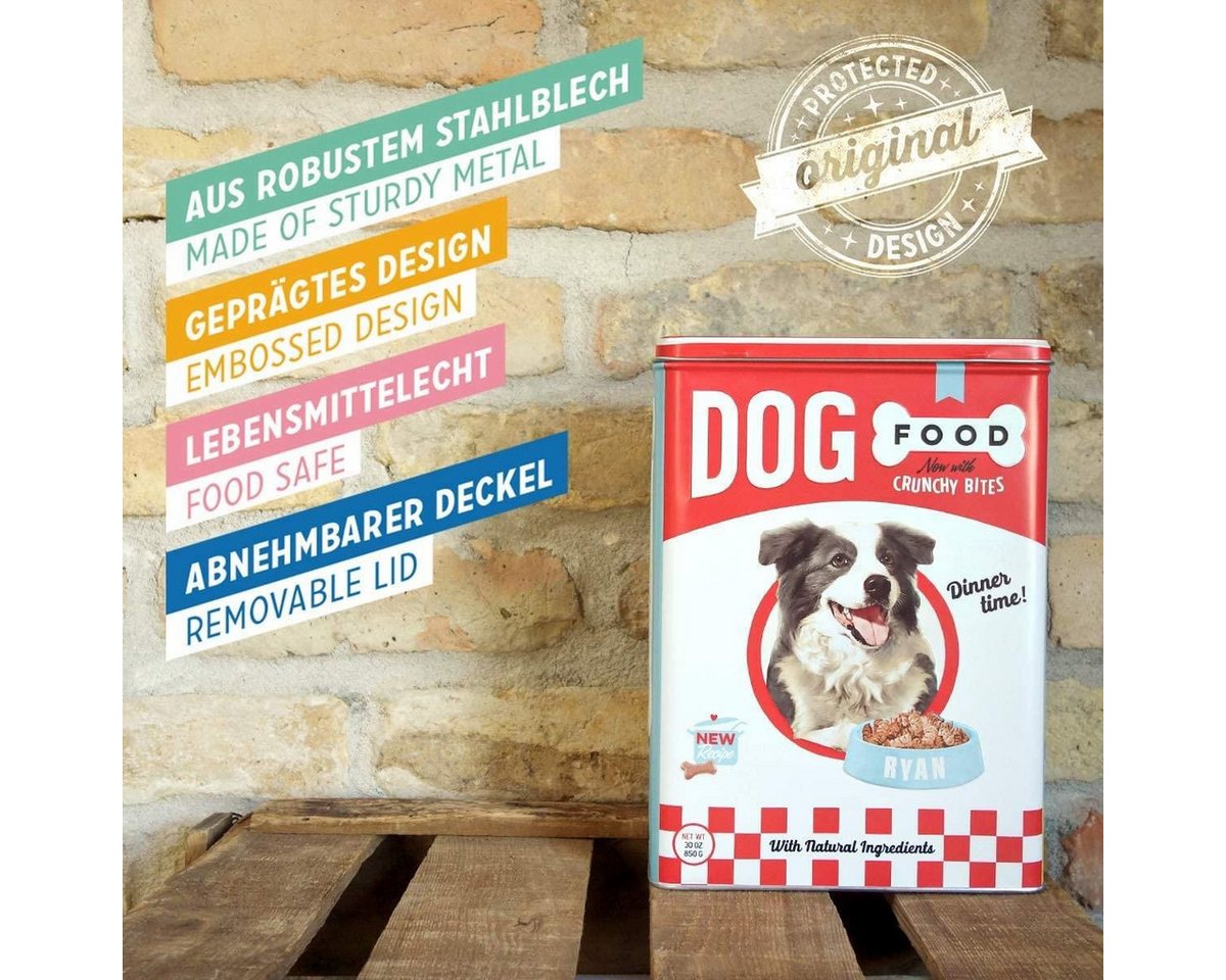 Nostalgic-Art Vorratsdose Metall Vorrats-, Blech-, Kaffee-, Frischhaltedose - Dog Food – Bild 5 von 5
