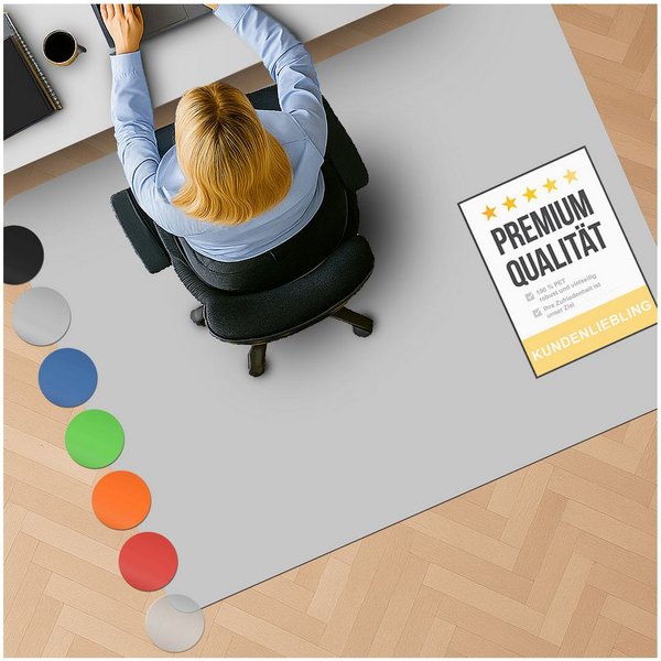 Nova Forma Bodenschutzmatte CHROMA, bunte Stuhlmatte in Trendfarben - Bodenschutz im Büro & Zuhause