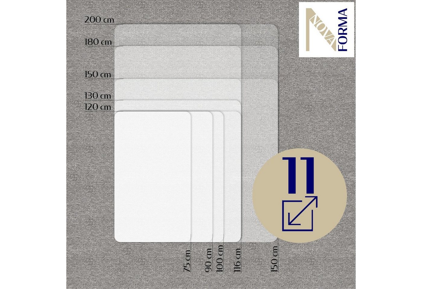 Nova Forma Bodenschutzmatte COMFORT-MAT, aus PET, transparente Stuhlmatte für Teppichböden – Bild 5 von 5