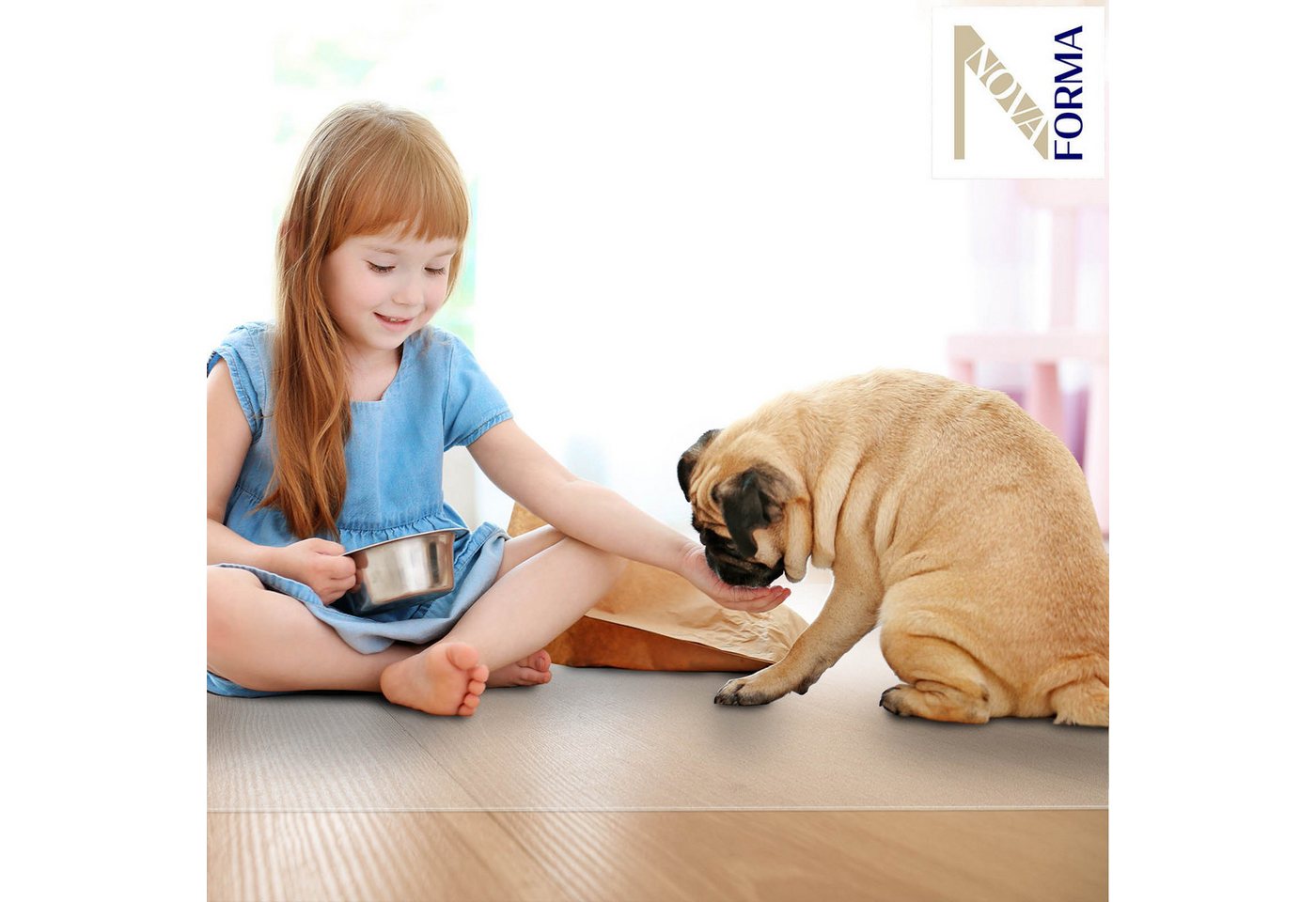 Nova Forma Bodenschutzmatte COMFORT-MAT, aus PET, transparente Stuhlmatte für Hartböden – Bild 3 von 5