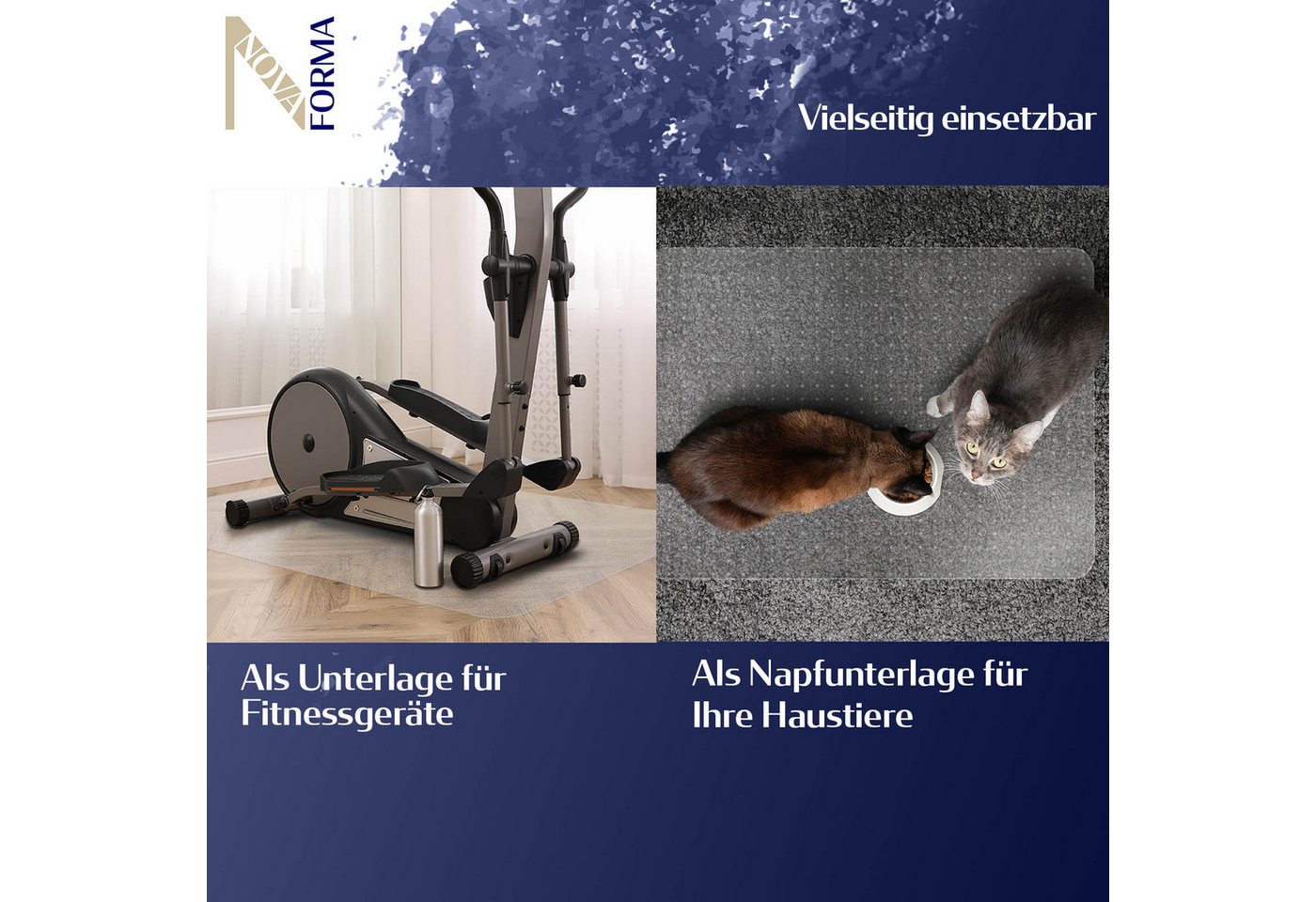 Nova Forma Bodenschutzmatte DURA, transparente Stuhlmatte für Teppichböden - Unterlage Bodenschutz – Bild 5 von 5