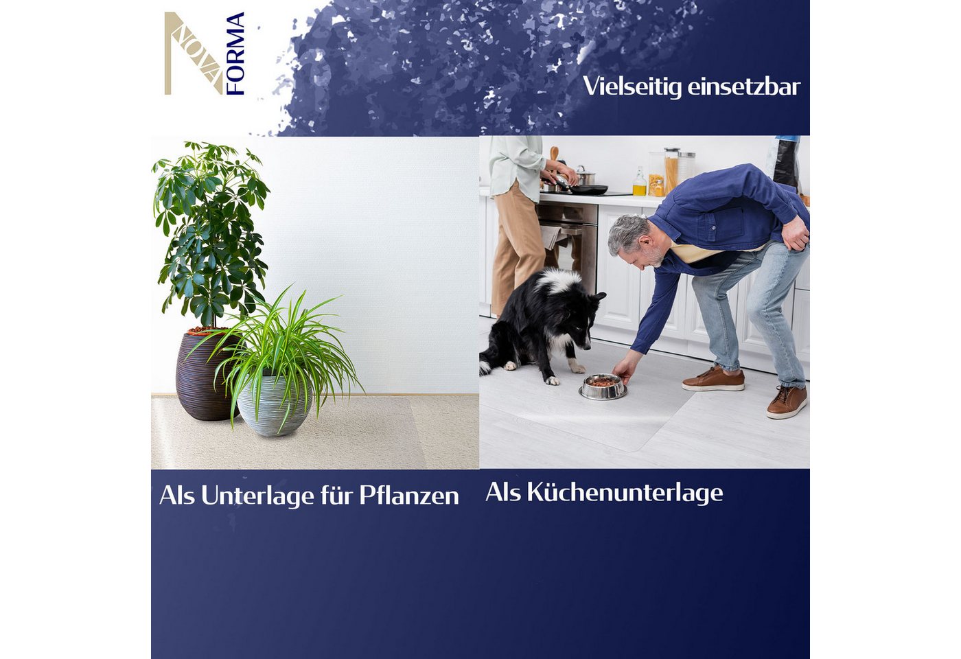 Nova Forma Bodenschutzmatte PREMIUM PET, transparente Schutzmatte für Teppichböden - Stuhlmatte aus PET – Bild 4 von 5