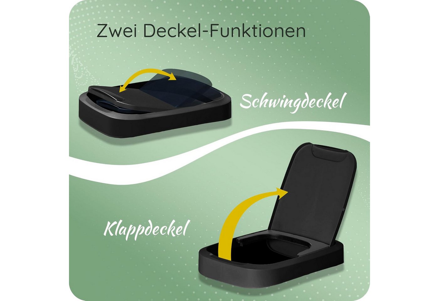 Novaliv Mülleimer 31049-1x, Novaliv Müllsackständer mit Deckel für 70L-120L Müllsäcke, extra Robus – Bild 3 von 5