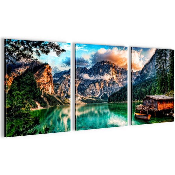 Novart Wandbild Boho Abstrakt Wohnzimmer Schlafzimmer Dekoration Kunstdruck, See