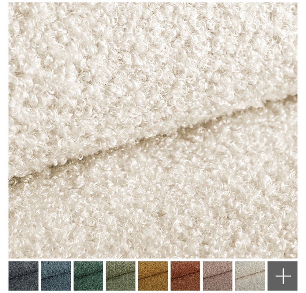 novely® Stoff CENTRO Bouclé Polsterstoff, Weich, pflegeleicht & robust, Wasser- und schmutzabweisend, voluminös, langlebig, Meterware, 1lfm – Bild 5 von 5