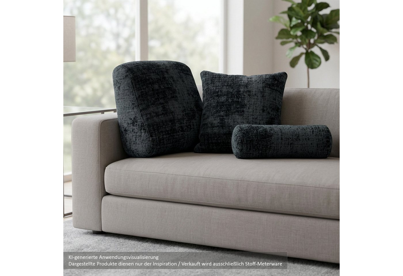 novely® Stoff CRETA Chenille-Stoff Polsterstoff Möbelstoff Bezugsstoff, Meterware, 1lfm – Bild 3 von 5
