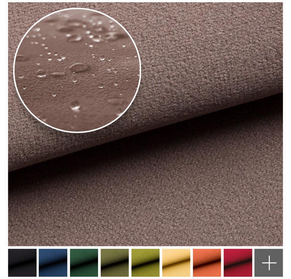 novely® Stoff TRITON - Wasserabweisender Microfaser Velours-Möbelstoff Wildleder-Opt, Wasserfest, Schmutzabweisend, Meterware, 1lfm – Bild 3 von 5